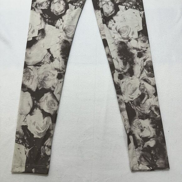 BDG Women's Medium Gray Floral Stretch Leggings High Rise Pull On 28" Inseam - Picture 8 of 11